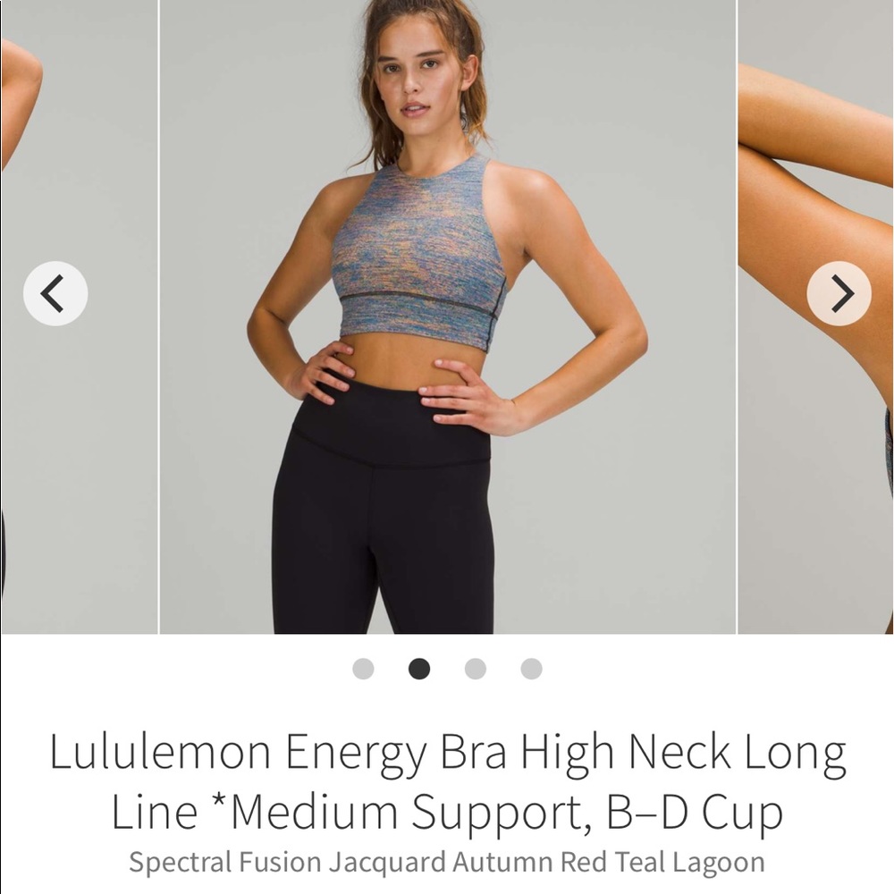 Lululemon Energy Bra hHigh Neck Longline - Size 8